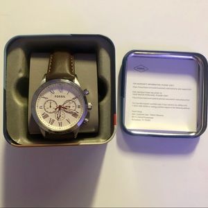 Fossil Men FLYNN MIDSIZE CHRONOGRAPH Brown Leather